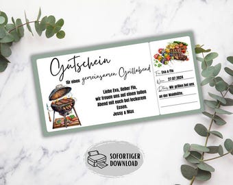 Cupón para barbacoa, invitación a una fiesta de parrilla, noche de barbacoa, barbacoa, invitación a la parrilla, cupón para la parrilla, noche de hombres, día de los hombres