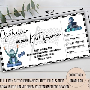 Voucher de kart, modelo de voucher de kart, voucher de aniversário para amigo, ideia de presente para pista de kart, voucher para imprimir