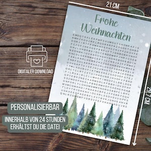 Christmas puzzle, time instead of stuff voucher Christmas, voucher puzzle Christmas, gift together time, gift idea Christmas