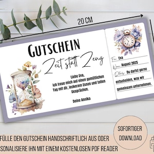 Tijd in plaats van spullen voucher, tijd samen cadeaubon, verjaardagscadeau voor mama, uitnodiging om te eten en te winkelen, cadeau-idee voor vriendin
