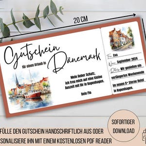 Reisegutschein Dänemark, Kurzurlaub Kopenhagen, Wochenendtrip, Geschenkidee Freundin Geschenk Frau, Gutschein Städtetrip Skagen Aarhus