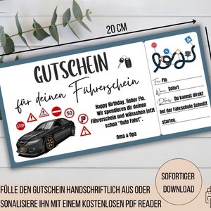 Rijbewijsbon, rijlesbon, rijschoolcadeau, rijbewijssubsidie, 18e verjaardag cadeau-idee, autogeldcadeau