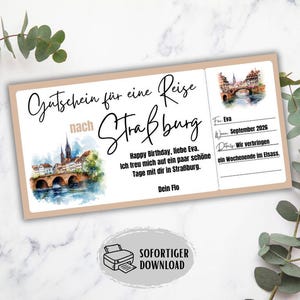 Gift voucher for Strasbourg, Strasbourg Alsace day trip, short trip to France, gift idea for mom's birthday, gift idea for time instead of things, travel