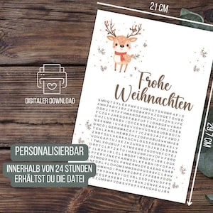 Time instead of stuff voucher Christmas, Christmas puzzle, voucher puzzle Christmas, gift shared time, gift idea Christmas