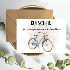 Bono para excursiones en bicicleta, bono de ciclismo, regalar tiempo juntos, excursión en bicicleta, excursión en bicicleta de montaña, idea de regalo: tiempo en lugar de cosas