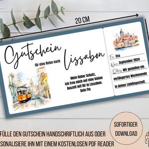 Reisvoucher Lissabon, korte vakantie Portugal, weekendje weg, cadeau-idee vriendin cadeau vrouw, reis naar Portugal, voucher stedentrip