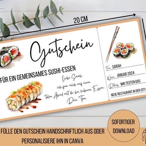 Vale sushi salir a comer vale regalo vale cumpleaños comida sushi regalo mejor amiga idea regalo mamá vale restaurante