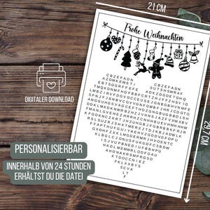 Time instead of stuff voucher Christmas, Christmas puzzle, voucher puzzle Christmas, gift shared time, gift idea Christmas