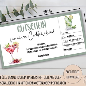 Buono cocktail, buono per una serata cocktail, invito ad un cocktail bar, tempo invece di cose, idea regalo per la fidanzata, regalo di compleanno
