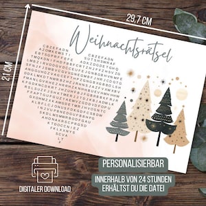 Christmas puzzle, time instead of stuff voucher, voucher puzzle Christmas, gift together time, gift idea Christmas,