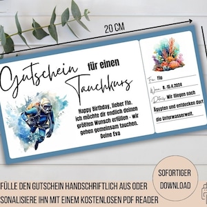 Voucher duikcursus, ga duiken voucher, vakantie zeeduiken, duikcertificaat cadeau duikcursus, verjaardagscadeau man verrassing