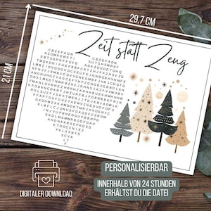 Bon puzzle Noël, du temps au lieu de trucs, cadeau de temps ensemble, idée cadeau Noël, puzzle de Noël