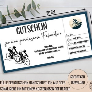 Voucher fietstocht, fietsvoucher, tijd samen cadeau geven, fietstocht, mountainbiketocht, cadeau-idee tijd in plaats van spullen