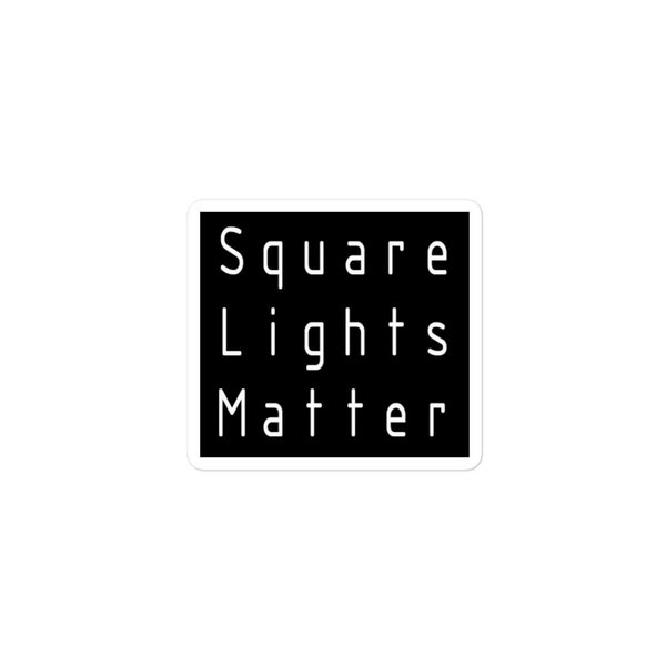 Square Lights Matter Jeep Wrangler Enthusiast YJ Gift Decal Sticker Black