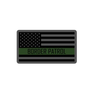Border Patrol Flag Sticker Decal Subdued