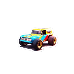 Toy Bronco Racecar Classic Ford Graphic Gift Sticker Decal