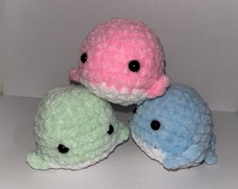 Handmade Crochet Baby Whale Plushie
