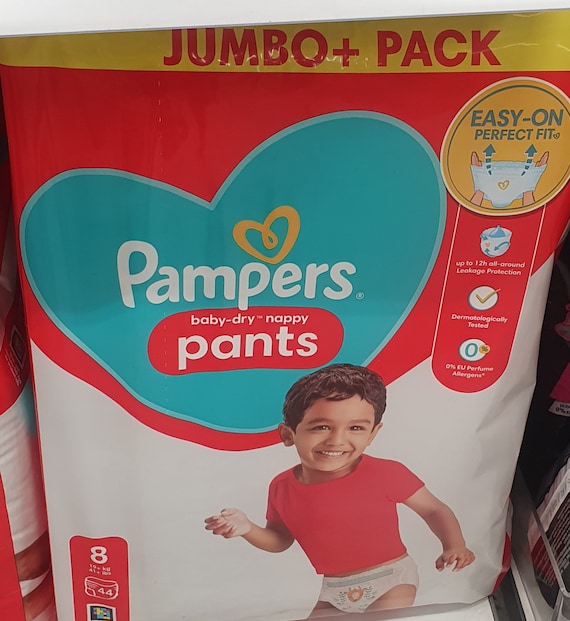 Pampers Baby-Dry Nappy Pants, Size 4 (9-15kg) Jumbo+ Pack | Ocado