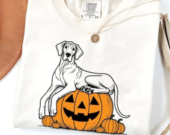 Great Dane Halloween Shirt | Pumpkin Great Dane T-Shirt | Spooky Great Dane Dog Tee | Great Dane Lover Gift | Halloween Dog | Boo Great Dane
