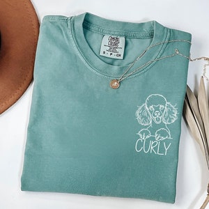 T-shirt Caniche personnalisé | T-shirt caniche personnalisé | Cadeau pour maman caniche | Chemise pour amoureux des chiens | T-shirt mignon pour chien caniche | T-shirt caniche Comfort Colors