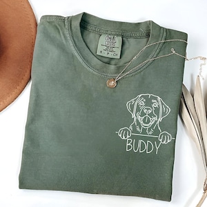 Koszulka z nadrukiem Labrador | Koszulka z imieniem psa | Prezent dla mamy Labradora | Koszulka dla miłośnika psów | Koszulka dla psa Labradora | Koszulka Comfort Colors Lab