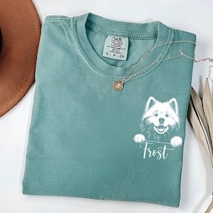 Custom Samoyed T-Shirt | Personalized Samoyed Dog Tee | Samoyed Mom Gift | Dog Lover Shirt | Comfort Colors Samoyed Shirt | Custom Dog Name