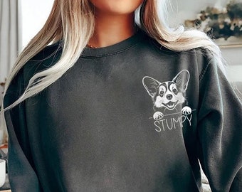 Custom Corgi Sweatshirt | Personalized Welsh Corgi Sweater | Corgi Mom Gift | Dog Lover Crewneck | Cozy Corgi Pullover | Cute Dog Name