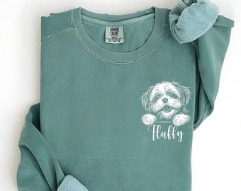 Custom Shih Tzu Sweatshirt | Personalized Shih Tzu Sweater | Shih Tzu Mom Gift | Dog Lover Crewneck | Shih Tzu Pullover | Dog Name Sweater