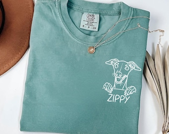 Custom Sighthound T-Shirt | Personalized Greyhound, Whippet & Italian Greyhound Tee | Hound Mom Gift | Dog Lover Shirt | Comfort Colors Tee