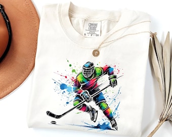 T-shirt hockeyliefhebber | T-shirt ijshockeyspeler | Cadeau hockeycoach | Grappig hockeyfanshirt | Hockeyshirt Game Day | Cadeaus ijshockeyspeler
