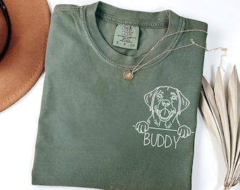 Camiseta Labrador personalizada / Camiseta personalizada con nombre de perro / Regalo de mamá de laboratorio / Camisa amante de los perros / Camiseta de perro Labrador / Camisa de laboratorio Comfort Colors