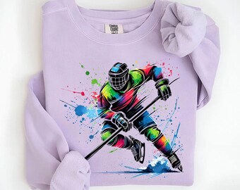 Sudadera amante del hockey / Jersey de jugador de hockey sobre hielo / Regalo de entrenador de hockey / Suéter divertido para fanáticos del hockey / Suéter de hockey del día del juego / Regalos de hockey