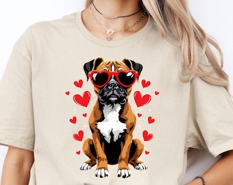 Boxer hundälskare T-shirt | Söt Boxer mamma T-shirt | Gåva för hundägare | Boxer hundförälder T-shirt | Hundmamma Outfit | Alla hjärtans dag Boxer hund T-shirts