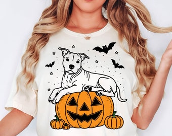Pitbull Halloween T-Shirt: Pumpkin Pittie Spooky Season Tee
