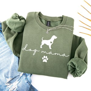 Basset Hound Dog Mama Sweatshirt | Basset Lover Gift | Dog Mom Crewneck | Basset Dog Owner Sweatshirt | Dog Mom Basset Hound Sweater