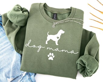 Felpa con cappuccio "Basset Hound Dog Mama" / Regalo per gli amanti del Basset Hound / Felpa girocollo "Cane Mom" / Felpa con cappuccio "Cane Owner" / Maglione "Cane Mom Basset Hound"