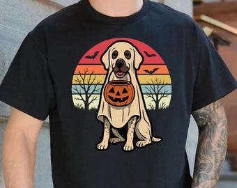 Retro Halloween GSP Dog T-Shirt: German Shorthaired Pointer Tee