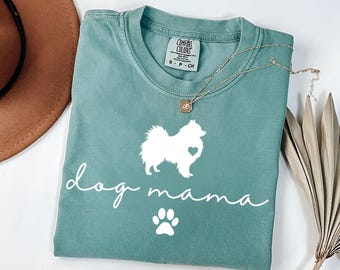 Comfort Colors ポメラニアン犬ママシャツ | かわいいポメラニアンママシャツ | 犬のママへのギフト | ポメラニアン愛好家シャツ | ポメラニアン犬ママシャツ