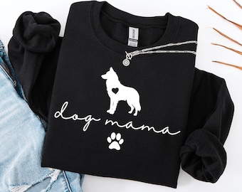 Moletom Dog Mama | Moletom Husky Mom | Presente fofo para amantes de cães | Moletom Husky Mama | Presente de Dia das Mães para mãe de cachorro | Mãe Husky Siberiano