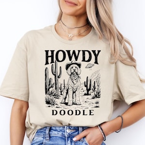 Howdy Goldendoodle Shirt | Cowboy Dog Mom Shirt | Western Doodle Dog Mom | Golden Doodle Gift | Goldendoodle Lover | Dog Owner Gift Idea