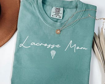 Comfort Colors Lacrosse Mom Shirt: Soft Rose Cotton, Game Day Tee