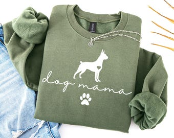 Sweat-shirt pour maman chien Boston Terrier | Sweat-shirt pour maman chien | Cadeau pour maman Boston Terrier | Amateur de terrier de Boston | Cadeau pour maman chien | Joli chien de Boston
