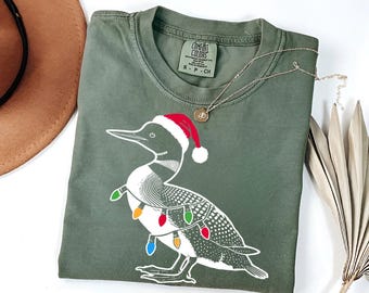 Christmas Loon Shirt: Festive Bird Holiday Tee
