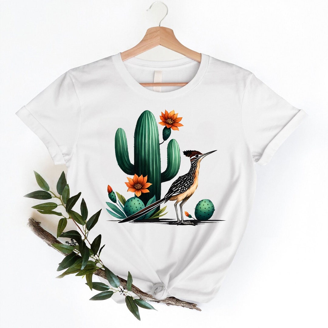 ロードランナーサボテンシャツ | 砂漠の鳥Tシャツ | バード 