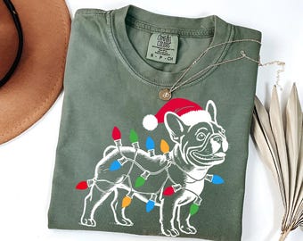French Bulldog Christmas T-Shirt: Funny Dog Mom Holiday Tee