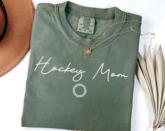 Comfort Colors Hockey Mom Shirt: Soft Cotton Tee