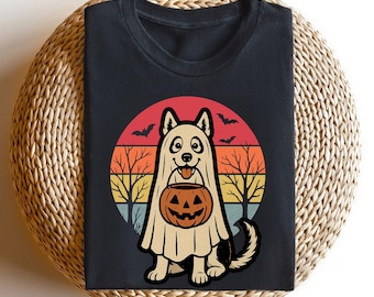 Halloween Siberian Husky Shirt | Cute Husky Ghost Shirt | Husky  Dog Lover Shirt | Spooky Halloween Dog Shirt | Halloween Husky Shirt