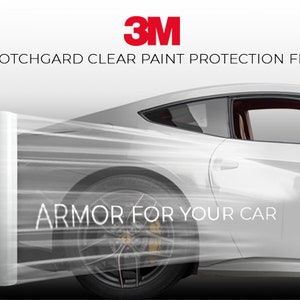 Precut Paint Protection Film Kit (Front Bumper and Hood Strip) Customized for most Makes and Models Professionally Recognized 3M Product