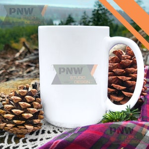 Christmas Stump 15oz Ceramic Mug Mockup
