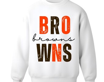 browns distressed PNG mascot Digital download